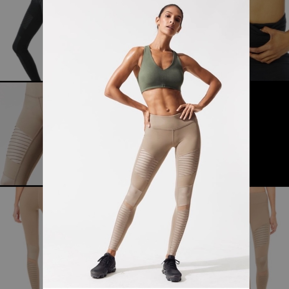 ALO Yoga Moto Legging - Gravel/Glossy Gravel